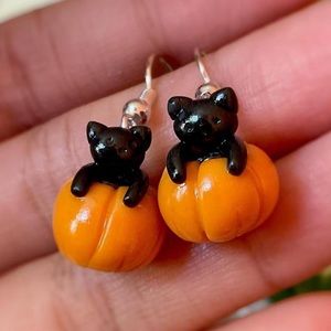 Black Cat Earrings
